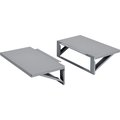 Global Industrial Side Shelf Kit For  Computer Cabinet, Dark Gray, Set Of 2 237368DG